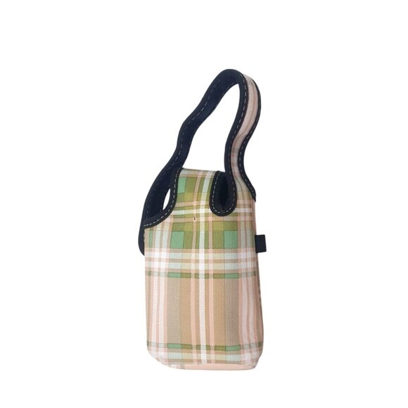 OBM Mini Pouch Vinyl Plaid Toiletry Makeup Snap Closure Compact Everyday Use - Picture 4 of 5